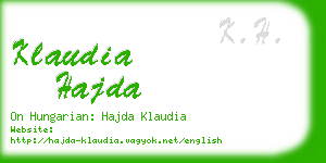 klaudia hajda business card